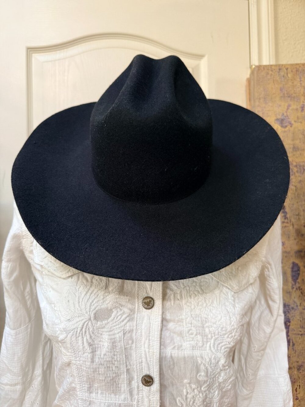 Lack of Color 100% Australian Black Wool Cowboy Hat NWT S